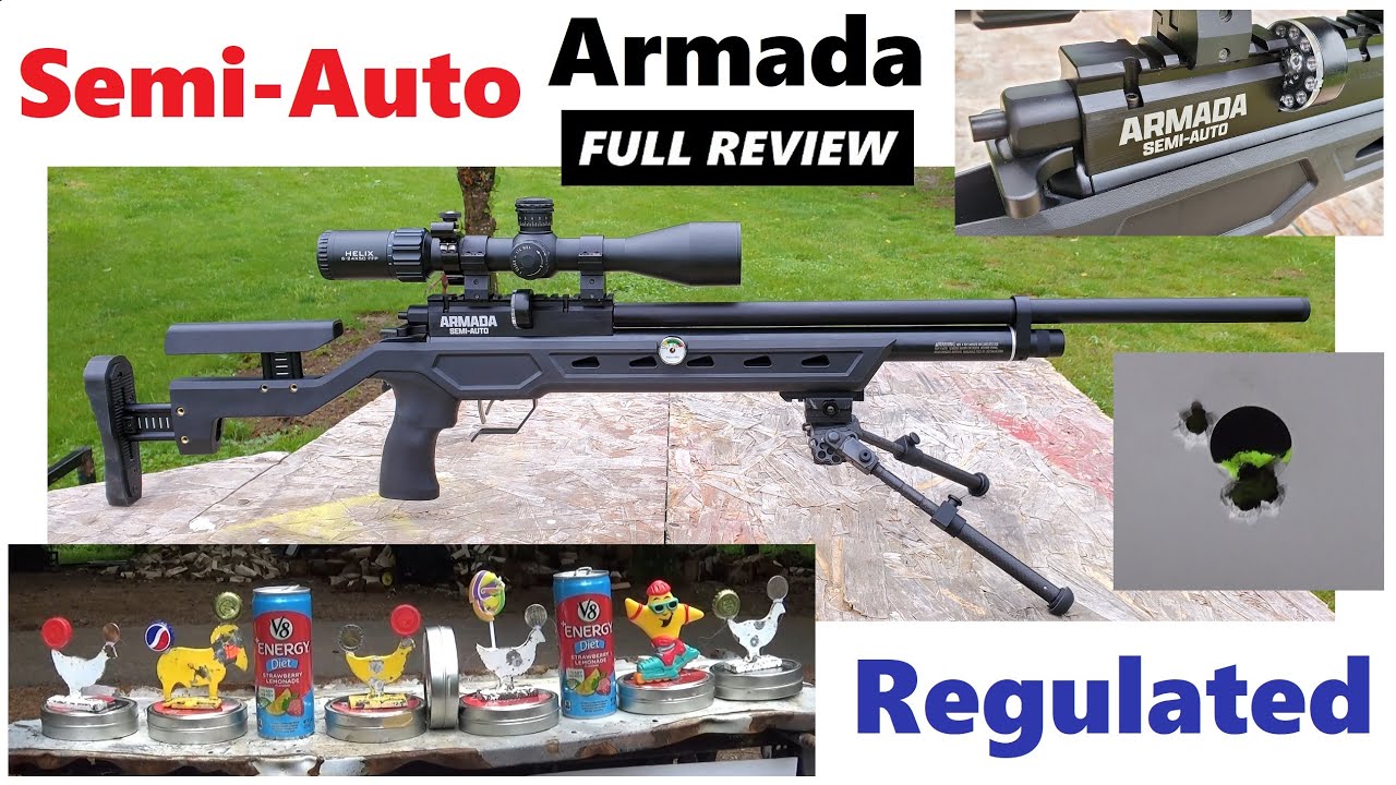 Benjamin ARMADA (Regulated) SEMI-AUTO Review + Accuracy Test / .22 cal PCP Air Rifle nor 2022